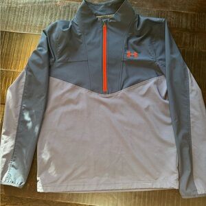 Under Armour Blue Ribbed Golf Pullover